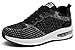 TQGOLD Zapatillas Deportes para Mujer Hombre Air Running Zapatillas para Correr Padel Deportivos Zapatos Sneakers Negro Talla 43