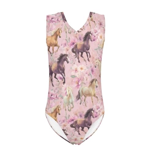 Image of Swimsuits for Girls 3-14 Summer Kids Bathing Suits Gymnastics Leotards One Piece Swimwear