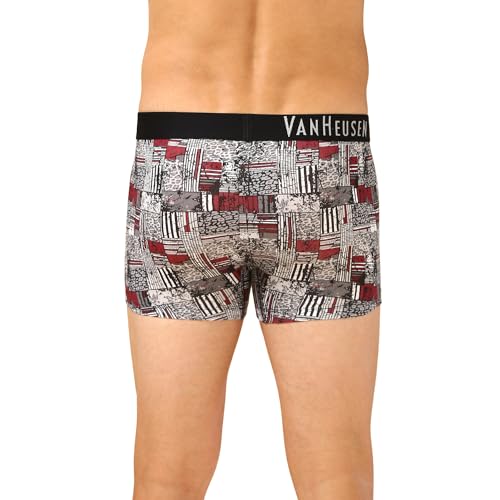 Image of Van Heusen Men's Cotton Trunk - Pack of 1 | Contoured pouch for support | Antibacterial Briefs | Sweat Absorbant | Moistue Wicking | Breathable Everyday Underwear | Long Lasting Color| Fun Prints | Style 10051