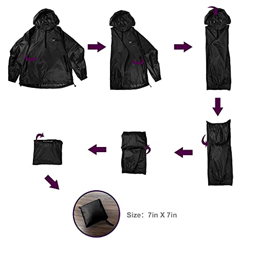 Men's Waterproof Hooded Rain Jacket Running Cycling Hiking Gear Windbreaker Lightweight Packable Raincoat4