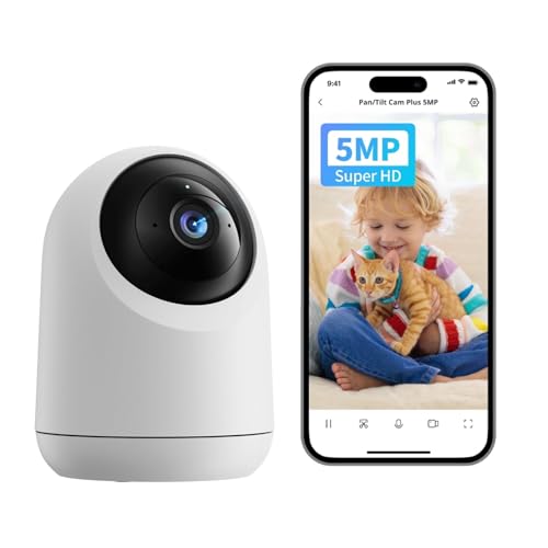 SwitchBot 3K/5MP Indoor Camera - Pan/Tilt Baby & Pet Monitor, 2.4G Wi-Fi, Night Vision, 2-Way Audio, 360° Tracking, Privacy Mode, Alexa, Cloud & SD Storage.10