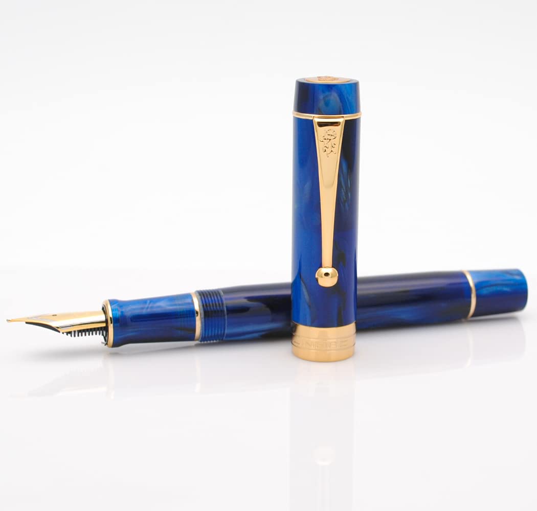 Stylo Plume JINHAO Century Tofu 100 - Plume 18KGP M - Résine Et Métal Plaqué Or - Convertisseur Inclus - Écriture Fluide