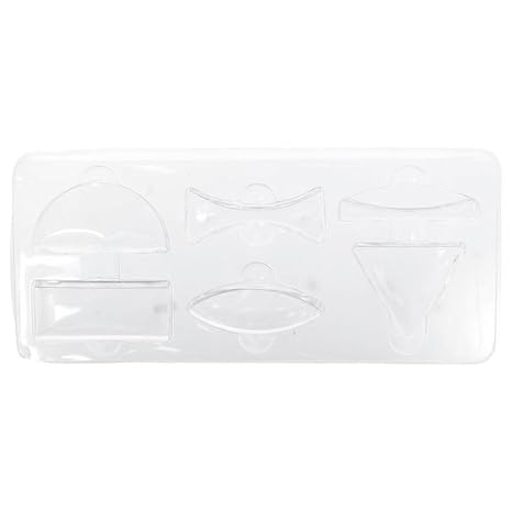 6Pcs Triangular Semicircular Rectangular Prism,Acrylic Concave and Convex Lens Prism for Physics Teaching Lab Reflection Refraction Science