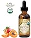 US Organic Apricot Kernel Oil, USDA Certified Organic,100% Pure & Natural, Cold Pressed Virgin, Unrefined in Amber Glass Bottle w/Glass Eyedropper for Easy Application (2 oz (Small))