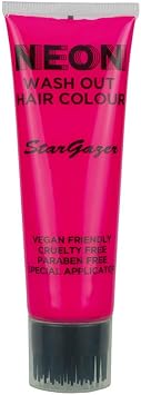 Stargazer Neon UV-Reactive Wash Out Hair Colour, Super Vibrant Colour, Pink