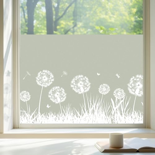 dktie Fensterfolie Blickdicht Sichtschutzfolie Fenster Milchglasfolie...