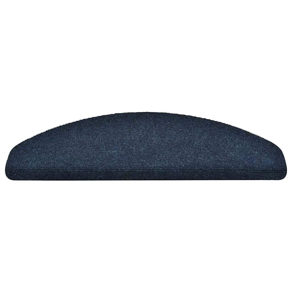 Alfombrillas autoadhesivas para escalones, color azul marino, 65 x 21 x 4 cm, 5 unidades, semicirculares, antideslizantes, para interior de madera, escaleras de piedra, con protección contra