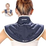 Neck Shoulder Ice Pack, Hot or Cold Therapy Compression Wrap for Neck, Reusable Flexible Gel Ice...