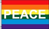 Rainbow Peace Letters Flag 3x5ft Poly