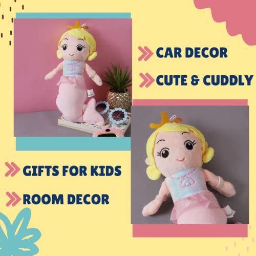 Image of A Little Swag Soft Mermaid Doll Princess Stuffed Plush Toys for Birthday Theme Gifts Present Home Decoration for Kids Girls (25 cms)