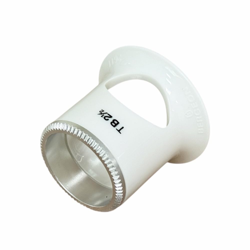 Bergeon Lente di ingrandimento 2611-TB-2.5, bianca, biconvessa, porta di ventilazione, ingrandimento x4