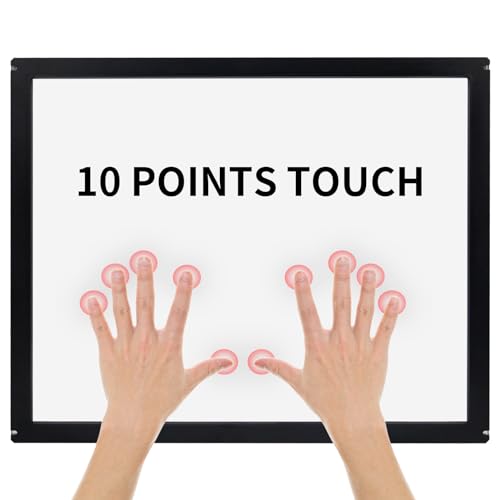 Image of 17 Inch Infrared Touch Screen Panel, Multi Points IR Touch Screen with Tempered Glass for Kiosks and Monitoring