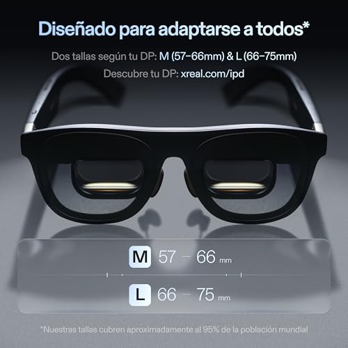 XREAL One Pro AR Gafas con Chip X1, 3D Mode Lentes XR Nativo 3DoF, Óptica X-Prism, 57° FOV, Pantalla HD 171" y 120 Hz, Lentes AR con iPhone17/16/15,SteamDeck,ROG,Mac PC, Android iOS, M(IPD 57-66 mm) - imagen 6