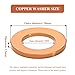 5 Pieces Flat Washers, Oil Drain Plug Gasket Copper Crush Washer Seal Rings M22×28×1.5Mm-M24×34×2Mm Suitable for Industrial Mechanical Use,M24×34×2mm(M22x28x1.5mm)