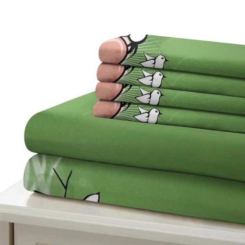 Housse de couette oiseau d'amour microfibre zippée lit 2 personnes - 7