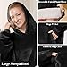 LetsFunny Blanket Hoodie,Oversized Wearable Sherpa Fleece Blanket Sweatshirt,Super Soft Warm Cozy with Giant Pocket,Gifts for Women Men Adults Teenagers, One Size Fits All