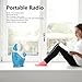 Vikye Portable Radio, AM FM Radio Hanging Radio Waterproof Radio Battery Powered, Built in Speaker, for Shower Rooms
