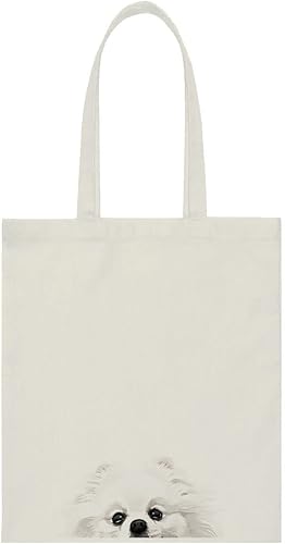 Vista 133 de WIRESTER Bolsa de lona para mujeres y niñas, bolsa de playa, comestibles y viajes, lindo perro