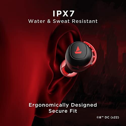 Image of Boat Airdopes 441 Pro The Batman Edition TWS Earbuds with Upto 150 Hours Playback, Signature Sound, IWP Technology, IPX7 & BT v5.0(Crusader Knight Black)