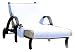 Linum Home Textiles CL00-SWP Standard Size Chaise Lounge Cover with Side Pockets - White