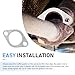 WZP Universal 2 Inch Exhaust Flange Gasket, High Temperature Resistant Seal Gasket for Catalytic Converter, Muffler and Exhaust Pipe Repair, Replace for 120-06310-0002