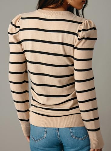 Dokotoo Women's Cashmere Sweaters 2025 Long Sleeve Crewneck Casual Tops Lightweight Wool Pullover Jumper Shirts3