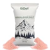 GiDeli himalaya salz fein 25kg naturbelassen unraffiniert rosa Steinsalz aus Pakistan für Küche Backen Tischbäder