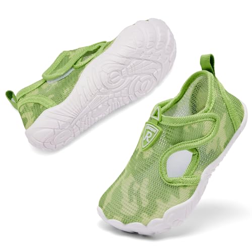 Racqua Aqua Outdoor Lightweight Wet Shoes Baby Slip-On Fast Dry Girls Pool Swimming Toddler Indoor Boys Beach Sea Water Breathable Shoes Green 9.52