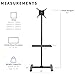 VIVO TV Floor Stand for 13 to 50 inch Flat Panel LED LCD Plasma Screens, Portable Display Height Adjustable Mount with Storage Shelf, 50 inch Tall, Black, STAND-TV07-S