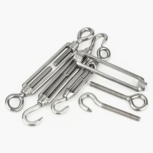 Tensores Abiertos para Cable, Tensores de Cable de Acero Inoxidable 304, Tornillo de Ajuste de Tendido con Perno (M12) miniatura 6