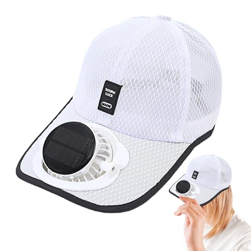 Gorra De Béisbol con Ventilador Solar, Sombrero Ventilador Solar, Sombreros Visera Transpirables con Ventilador, Sombrero para El Sol con Ventilador, Sombrero Malla con Protección UV Verano Unisex