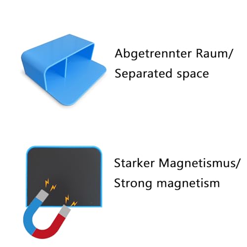 Harnyles Whiteboard Marker Set, 6 Stück Stifte Whiteboard Abwischbar mit Stifthalter Magnetisch und Schwamm, Essentials für Büro und Schule
