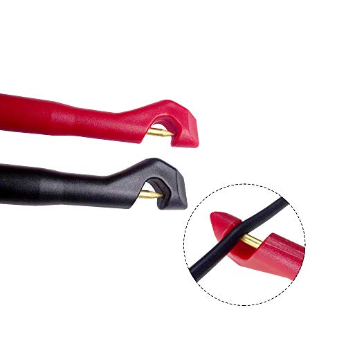 ELECTCHN Heavy Duty Puncture Probe Wire-Piercing Test Clips Automotive Test Lead Kit Auto Car Repairing 2PCS Multimeter Tool connect to 4mm banana plug for electrical measuring 30036