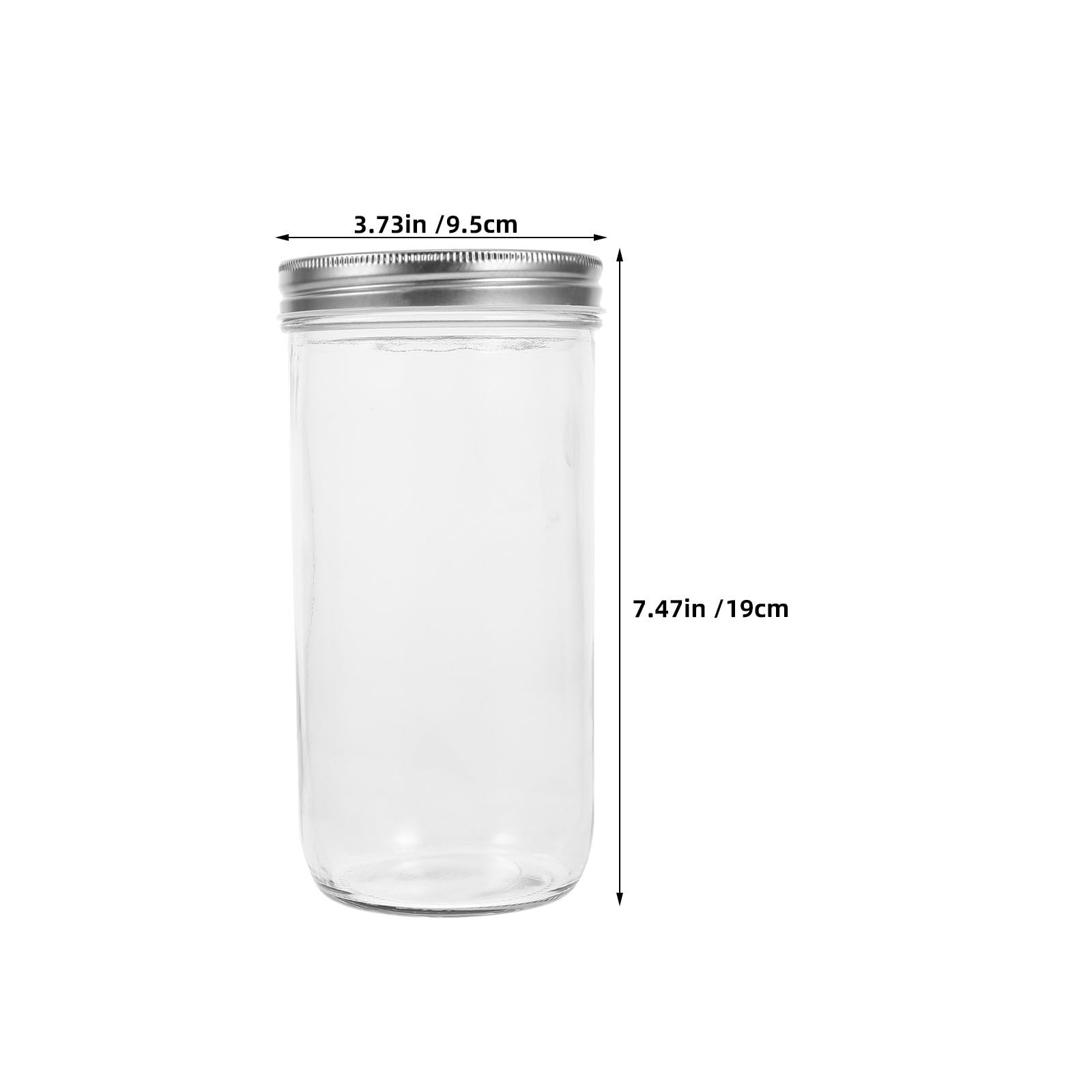 Hemobllo 3 Piezas Tarro de Cristal para Almacenar 36oz con Tapa de Vidrio