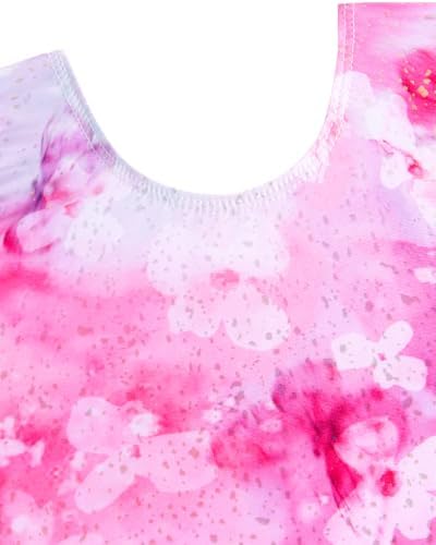 JiAmy Gymnastics Leotard for Girls, Sleeveless Gymnastics Outfit with Shorts Set, Sparkly Dance Outfits Athletic Bodysuit Outfit for Kids 3-4 Years - 5