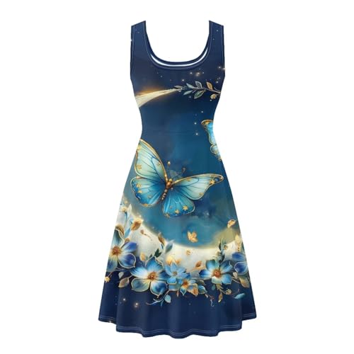 Image of TOADDITDO Womens Summer Sleeveless Tank Dress with 2 Side Pockets XS-4XL Plus Size