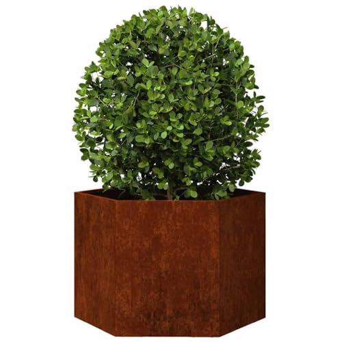 Pot de fleurs corten 60x60x45 jardinière extérieure durable - 4