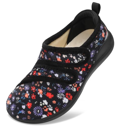 XIHALOOK Slippers for Women Diabetic Shoes Wide House Shoes Adjustable for Edema Plantar Fasciitis