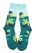 Aesthetinc Men Sunrise Sunset Oceanview Palm Tree Design Novelty Cotton Crew Socks (Sunrise)