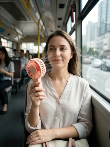 Image of Alphabet Portable high speed turbo fan Fan - Rechargeable Hand Fan with 6 Adjustable Speeds with 8000 rpm, 2200mAh Battery, Lightweiht, Low Noise, and Easy Portability for Indoor and Outdoor Use.