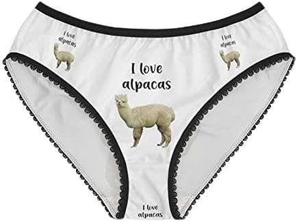 I Love Alpacas Panties, I Love Alpacas Underwear, Briefs, Cotton Briefs, Funny Underwear, Panties For Women