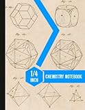  Hexagonal Graph Paper Notebook 1/4 Inch Hexagon 150 Pages * Size 8.5\"X11\": Vintage Iron Sulfide Illustration Cover - Organic Chemistry Notebook - 1/4 Inch Hexagons Light Grey Covering All Page