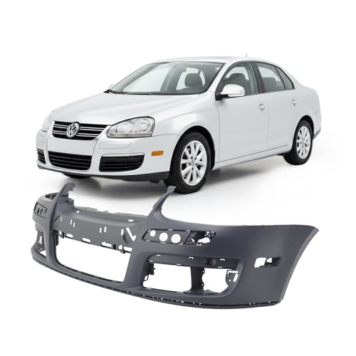 Image of FitParts Compatible with Volkswagen Jetta 2005-2010 Front Bumper Cover | Primed, With Fog Light Holes, Sedan /Wagon, GLI Highline SEL SE TDI Wagon, Ready to Paint, OEM 1K0807217AGRU, VW1000161