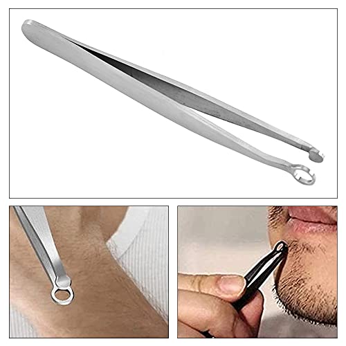 Loekrdos Nose Hair Tweezers Universal Nose Hair Trimming Tweezers Stainless Steel Round Tip Tweezer for Trimming and Grooming for Facial Nasal Eyebrow Hair Ingrown Hair - Image 5