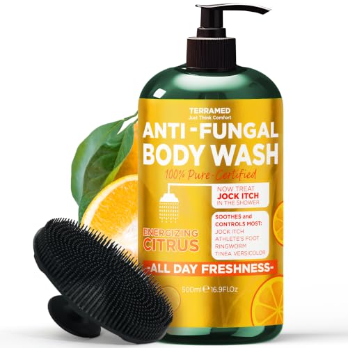 Image of Antifungal Body Wash with Tea Tree Oil & Lemon Oil, 1% Tolnaftate Scrubber