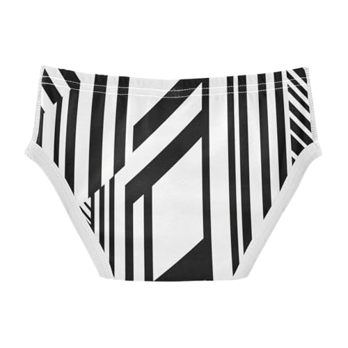 KLL Black and White Stripes Cartoon Toddler Boys Soft Training Underwear Breathable Undies2