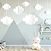 Ayfjovs 10 PCS 3D Cloud Decorations - White Hanging Clouds for Ceiling, Party Decorations, Ornaments, Wedding, Nursery, Children Room, Baby Baptism Party