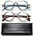YTDBNS Reading Glasses for Women and Men Retro Round Blue Light Blocking Reading Glasses 2 Pack Computer Glasses Readers mit Spring Hinge,1.75