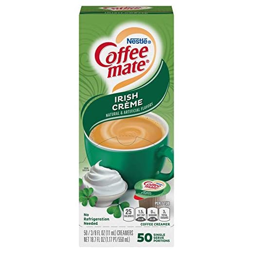 Coffee-Mate Irish Creme Liquid Creamer 50 Single Serve 3/8 FL OZ