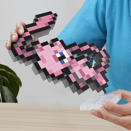 MEGA Pokémon Actionfigur-Bauset, Evoli mit 323 Teilen im Retro-Pixelstil, ideal als Tisch- oder Wanddeko, Spielzeug für Sammler zum Zusammenbauen und Präsentieren, HTH78